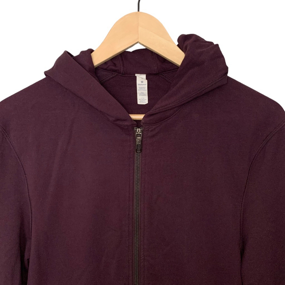 LULULEMON Cross Cut Hoodie Jacket 
Black Cherry Full Zip Purple Men Small - Picture 4 of 12